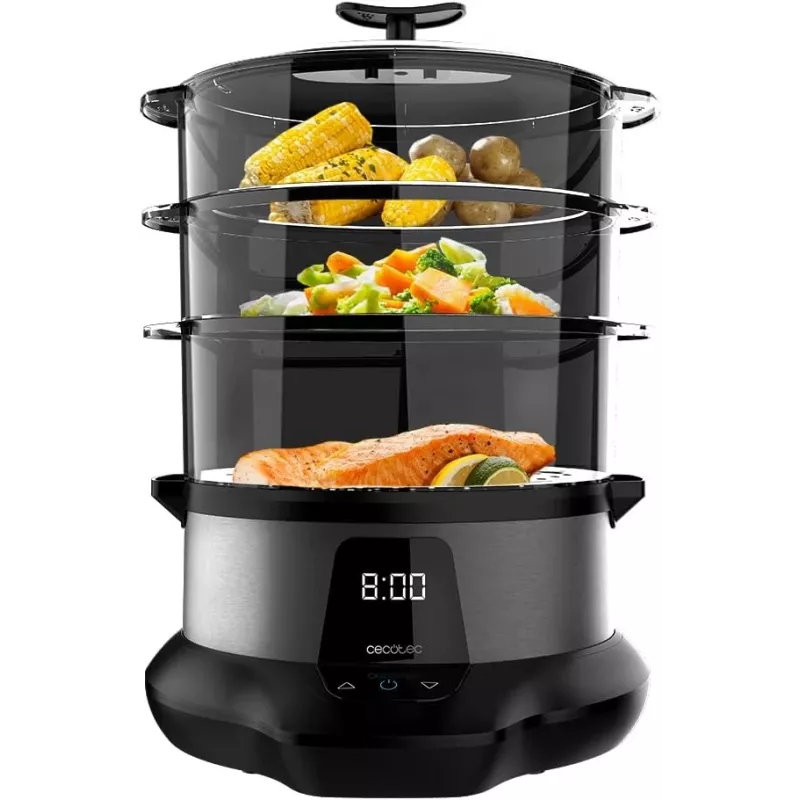 Cecotec Parowar do Żywności | Vapovita 3000 Pro | 1000 W | Liczba koszy 3