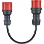 Adapter do Gemini flex 11 kW, CEE czerwona trójfazowa 16A > CEE czerwona 32A (czarny, 30 cm)