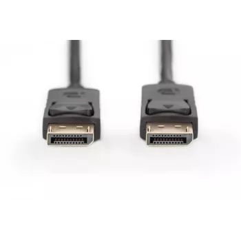 Kabel połączeniowy DisplayPort z zatrzaskami 1080p 60Hz FHD Typ DP / DP M / M czarny 1m