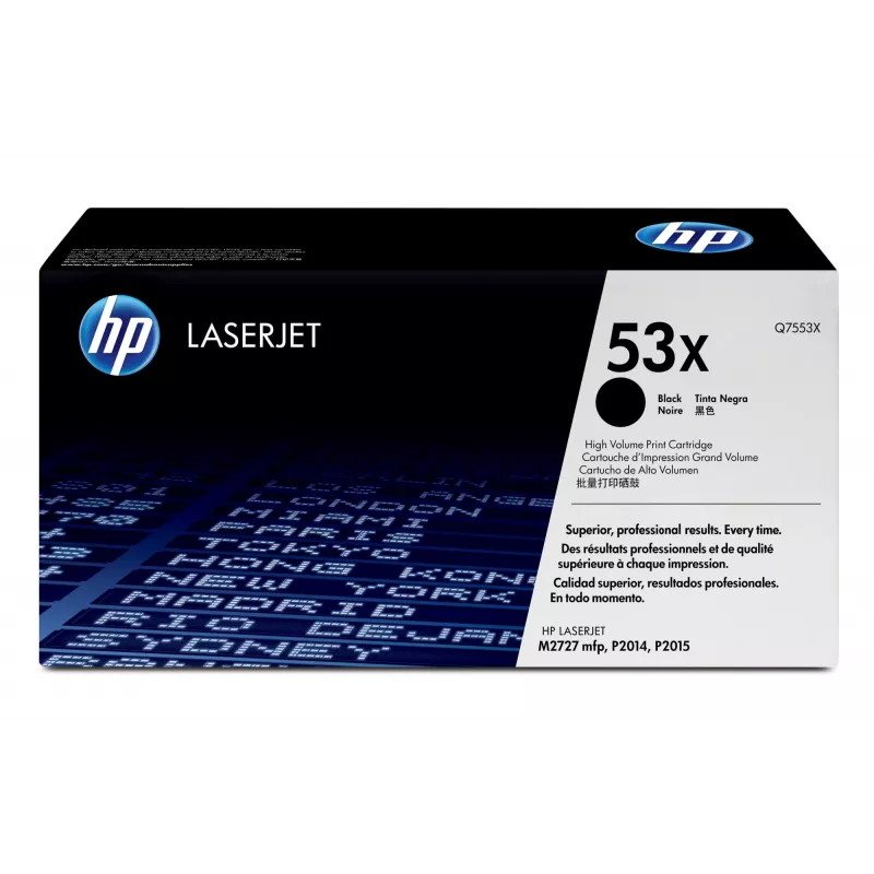 Oryginalny wkład tonerowy HP LaserJet 53X High Yield Black, 7000 stron, czarny, 1 szt.