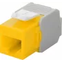 Wentronic Goobay CAT 6a KeyStone RJ45 Jack, nieekranowane, 500MHz, żółto-biały (90691)