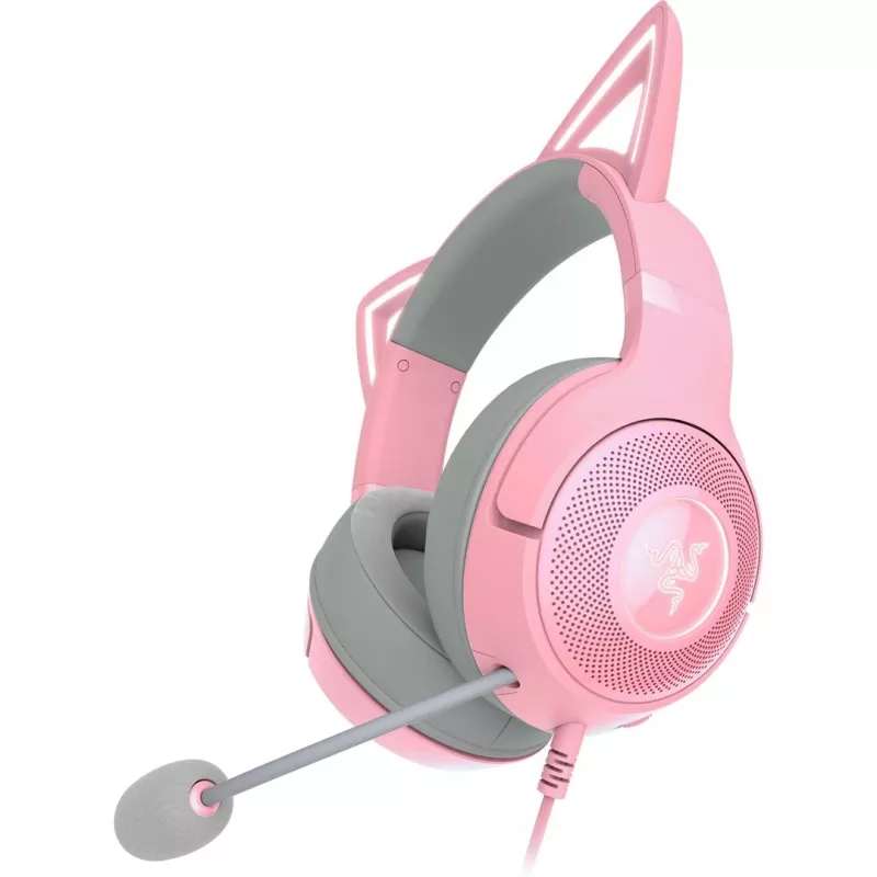 Przewodowe słuchawki nauszne Razer RZ04-04730200-R3M1 — wokółuszne, kabel 1,3 m, 353 g, różowe