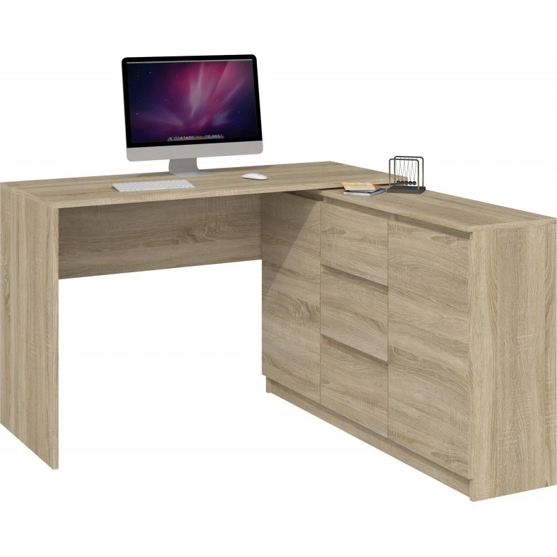 Topeshop BIURKO PLUS SONOMA biurko komputerowe kolor dębu