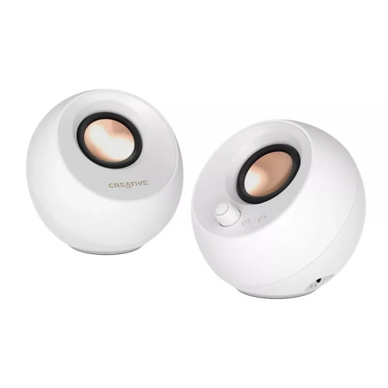 Creative Labs Pebble Pro weiss Klinke USB-A/C Bluetooth Digitalverstärker - Lautsprecher - Bluetooth 5 (51MF1710AA003)