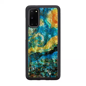 Etui ochronne do telefonu iKins na Samsung Galaxy S20 — czarne, w gwiaździstą noc