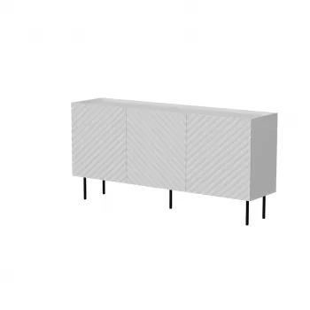 Komoda Cama Meble LUCCA 3D 165x40x80 cm, biała, korpus z płyty wiórowej