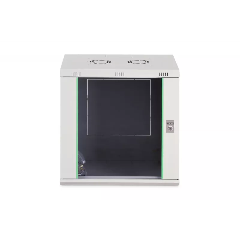 Szafa rackowa naścienna DIGITUS Dynamic-N 12U, 19 cali, 600x450 mm (SxG), IP20, zamek na klucz, niezłożona