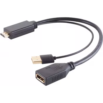 Adapter HDMI na DisplayPort ShiverPeaks 10-01010 — 4K, kabel 30 cm
