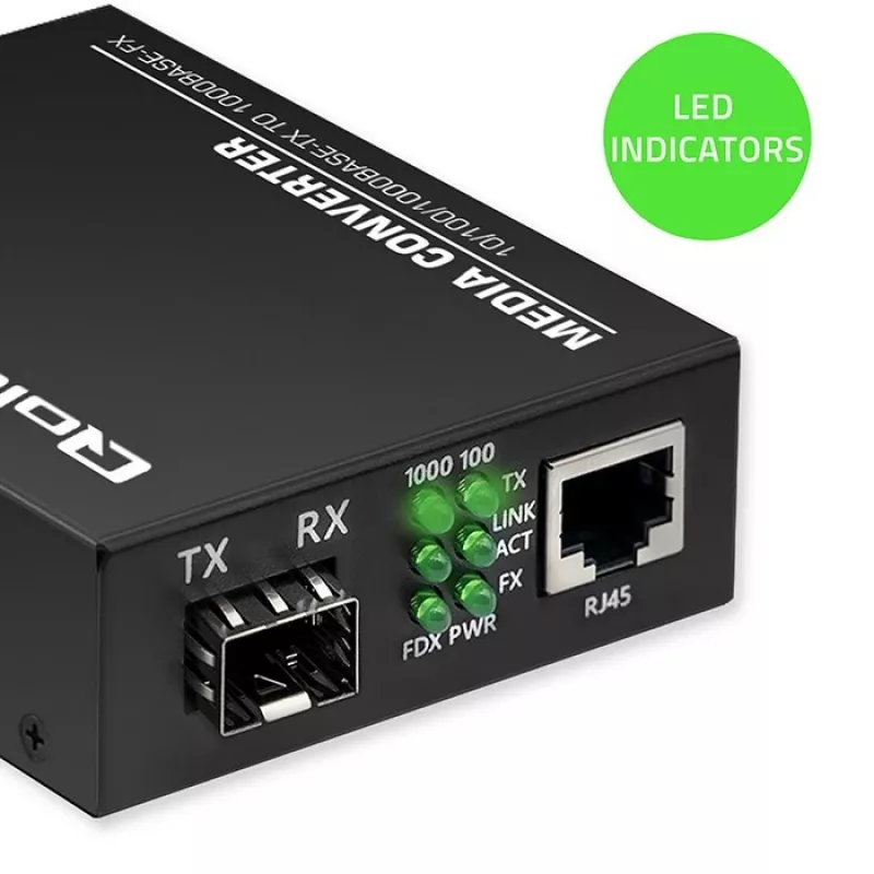 Konwerter mediów PRZEŁĄCZNIK Ethernet 1x RJ45 1x SFP