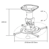 Uchwyt sufitowy LogiLink BP0003 maksymalne obciążenie 15 kg biały