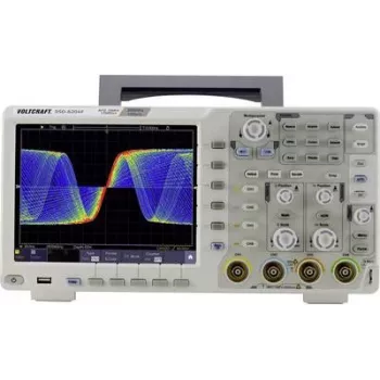 VOLTCRAFT DSO-6204F Oscyloskop cyfrowy 200 MHz 4-kanałowy 1 GSa/s 40000 kpts 8 Bit Pamięć cyfrowa (DSO), Generator funkcyjny (VC-8366330)