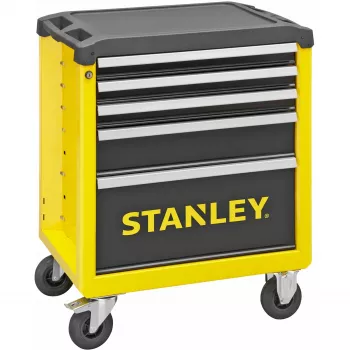 Wózek narzędziowy Stanley STST74305-1 z 5 szufladami, żółto-czarny, 3 płaskie + 2 wysokie szuflady