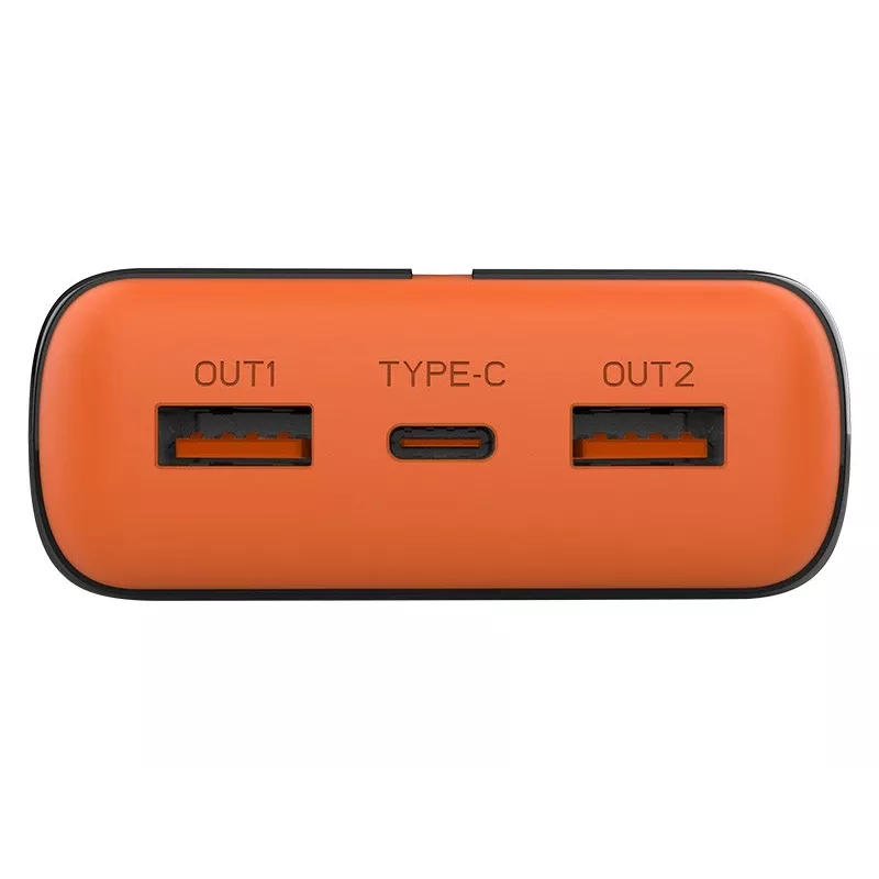 Ładowarka przenośna TRACER EnerGen 20000 mAh, Power Delivery 20W, wejście USB-C, 2 wyjścia USB-A, obsługa 3 urządzeń, pomarańczowa
