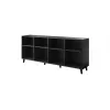 Komoda cama meble FARO KOM200 CZ — 2000×420×820 mm, rama matowa czarna, fronty w kolorze dębu kraft