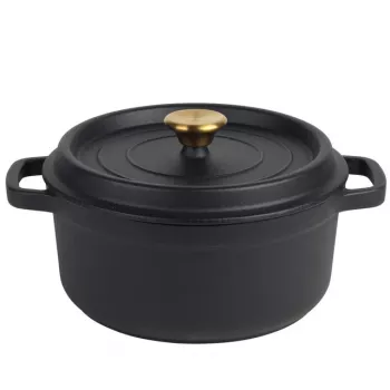Garnek żeliwny Russell Hobbs 24 cm, czarny