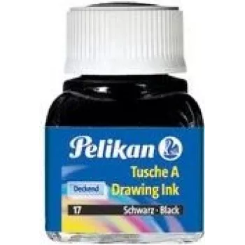Pelikan Drawing Ink A, pojemność: 10 ml w szklanej butelce, biały (18) szczególnie odpowiedni do pióra kreślarskiego, stalówki rysunkowej, pędzla (201673)