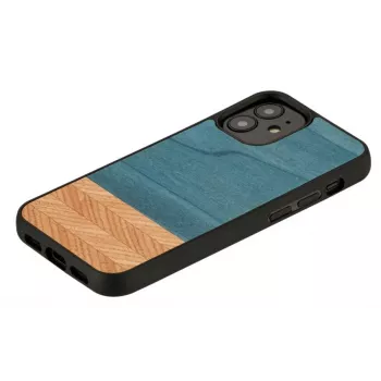 Etui man and wood do iPhone 12 mini — denim Czarny
