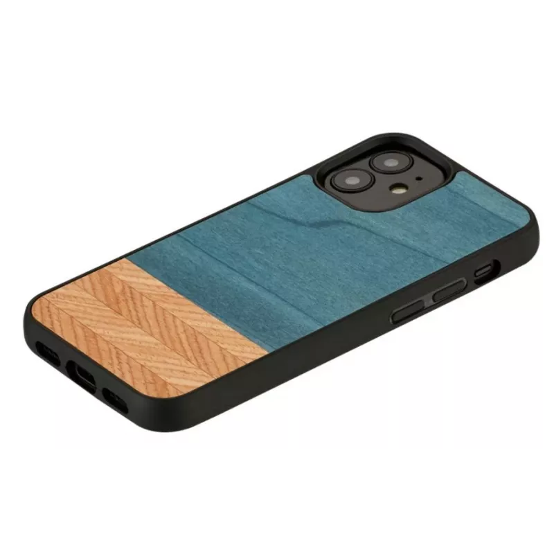 Etui man and wood do iPhone 12 mini — denim Czarny
