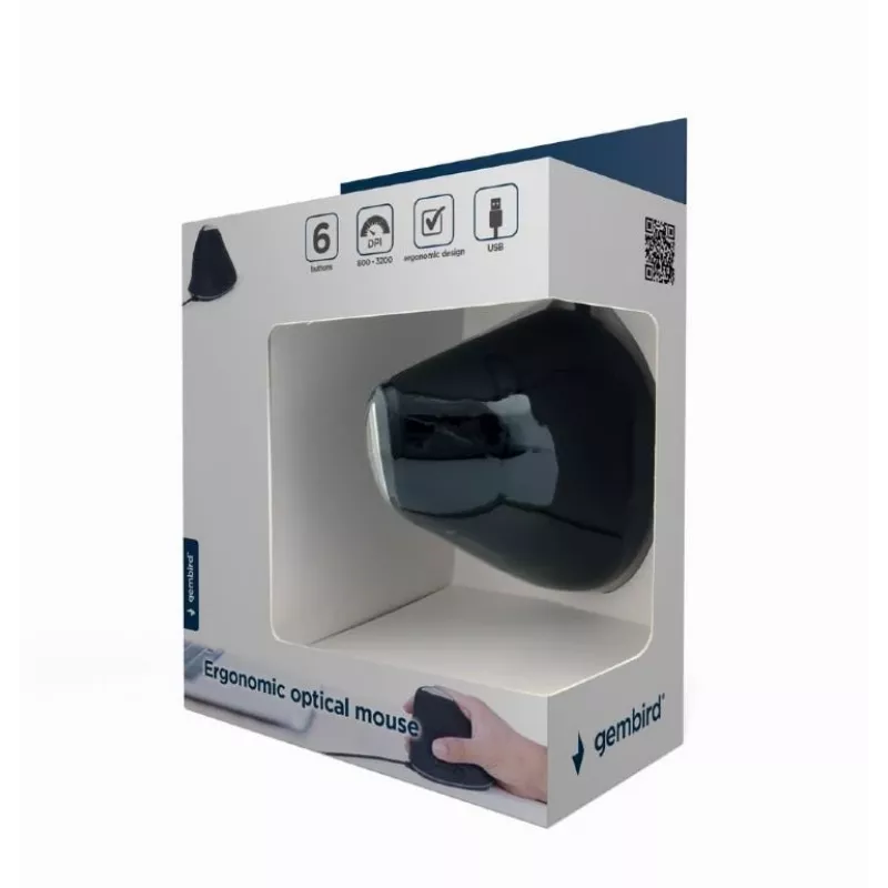 Mysz Gembird MUS-ERGO-03 USB Type-A Optyczna dla praworęcznych