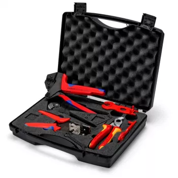 Zaciskarka do kabli Knipex 97 91 04 V01 Szary Pomarańczowy Czerwony 5 szt.