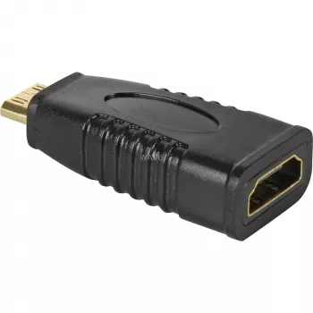 Wentronic Goobay adapter HDMI™, gniazdo standardowe HDMI (typ A), czarny - gniazdo HDMI™ A > wtyk HDMI™ C (Mini) (68841)