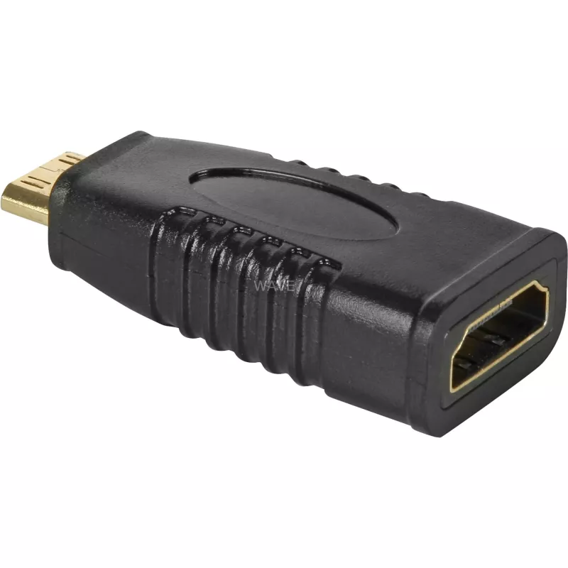 Wentronic Goobay adapter HDMI™, gniazdo standardowe HDMI (typ A), czarny - gniazdo HDMI™ A > wtyk HDMI™ C (Mini) (68841)
