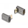 DeLOCK Adapter USB 40 Gb/s USB Type-C PD 3.0 100 W męski na żeński kątowy 8K 60 Hz metal