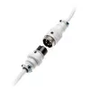 Skręcany kabel USB Ducky biały Edition DACOC2-WHT1, odłączany, biały skręcany design