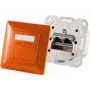 Gniazdo RJ-45 ShiverPeaks BS74280-O, kategoria 6a, wykończenie metaliczny pomarańczowy