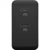 Ładowarka sieciowa Goobay 61757 Szybkie ładowanie USB Type-C 2 porty Czarna