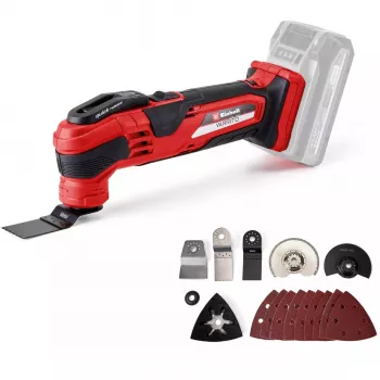 Power X-Change Cordless Multi-Tool VARRITO, 18 V (czerwony/czarny, bez akumulatora i ładowarki, zawiera akcesoria)