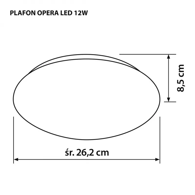 Nowoczesna lampa sufitowa LED Activejet OPERA LED 12W
