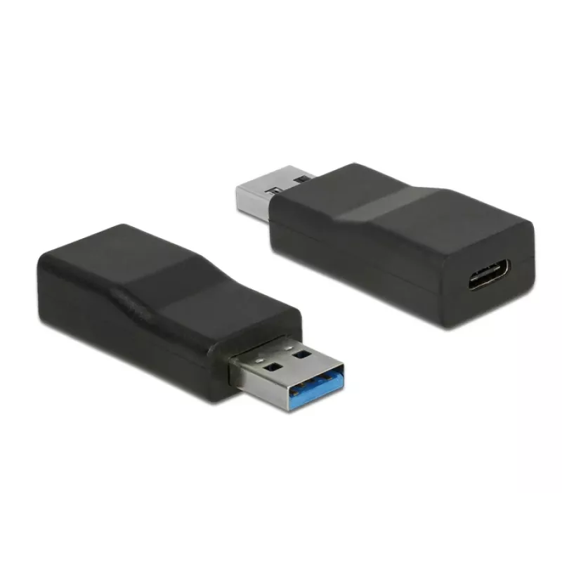 Przejściówka gender changer DeLOCK 65696 USB 3.1 Gen 2 Type-A na Type-C Czarny