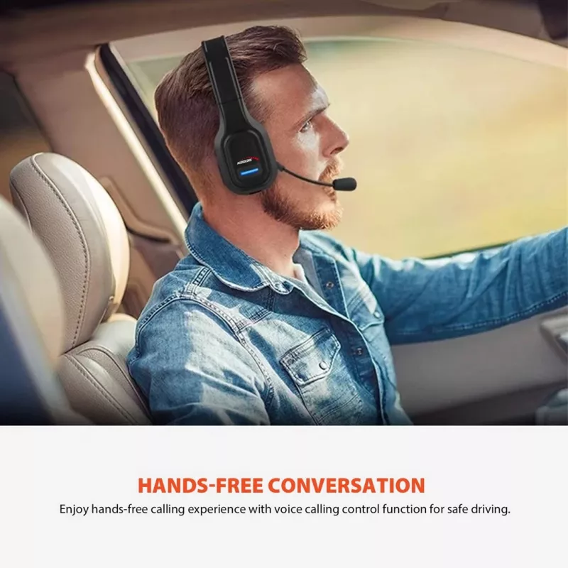 Słuchawki Bluetooth Audiocore 74452, czerwonyukcja szumów, mikrofon, call center, Google Siri, biurowe, bezprzewodowe