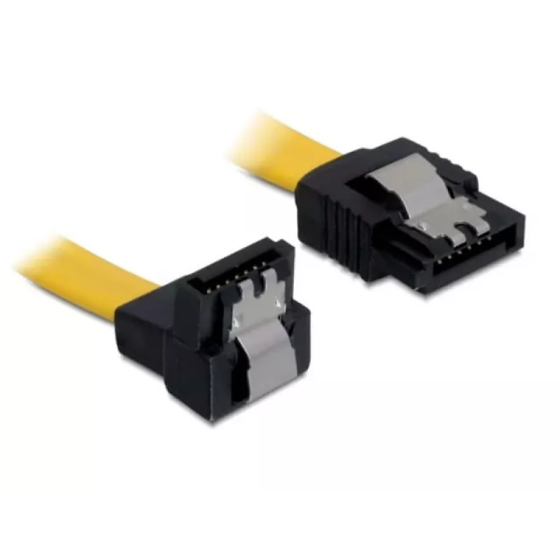 Kabel SATA męski/męski DeLOCK 0,7 m żółty 82814
