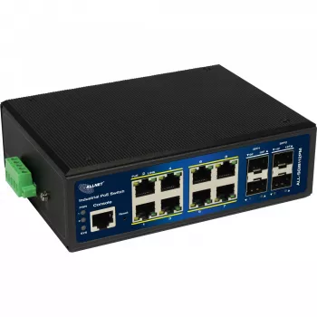 Przemysłowy przełącznik PoE ALLNET ALL-SGI8112PMJ 8+4 portów