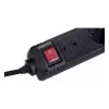 Listwa przeciwprzepięciowa Gembird SPG5-C-10 czarna 5 gniazd AC 250V 3m