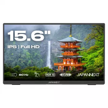 JAPANNEXT JN-MD-I156FHDR-T monitor komputerowy 39,6 cm (15,6 cala) 1920 x 1080 pikseli Full HD LED Dotykowy Szary