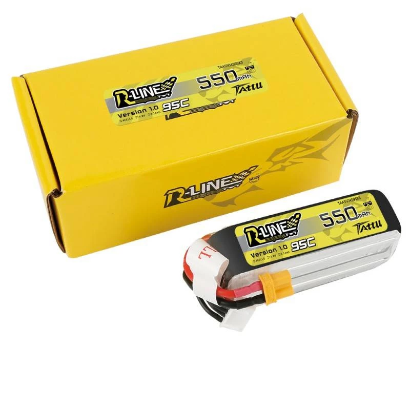 Bateria Tattu R-Line 550mAh 14,8V 95C 4S1P — pakiet LiPo do modeli RC