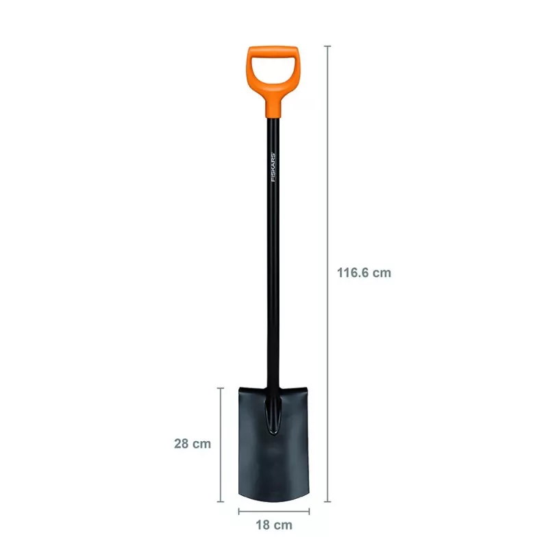 Szpadel Fiskars 131403 — szpadel ogrodowy Fiskars model 131403, stalowe ostrze, drewniany trzonek