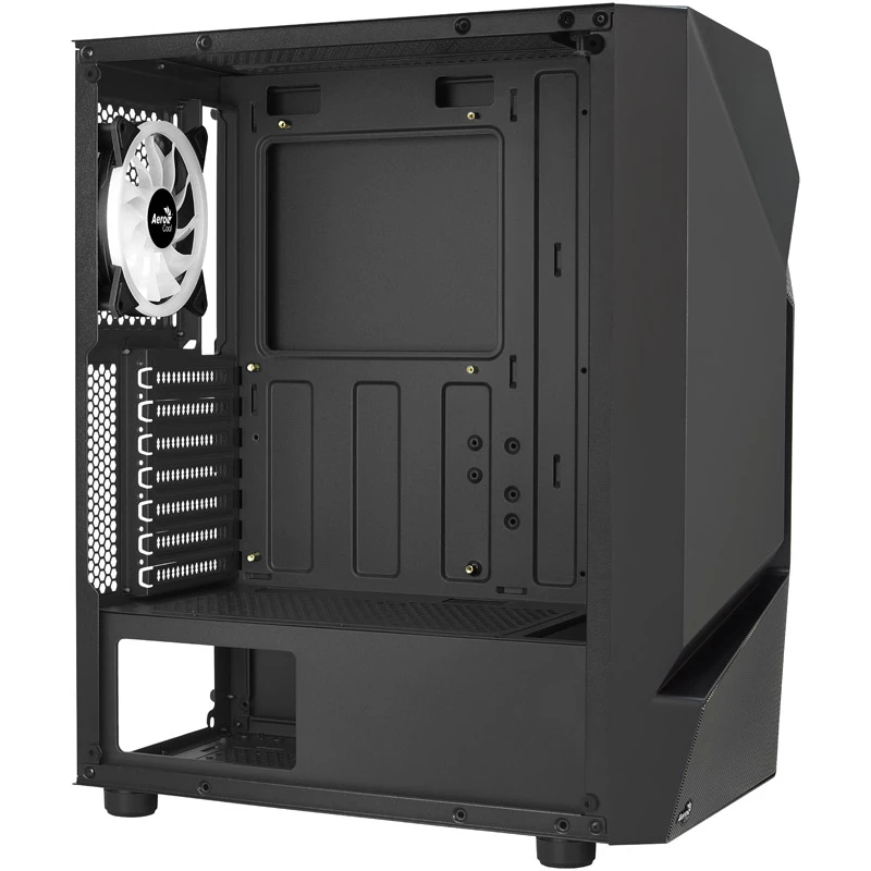 Aerocool Scape-G-BK-v2 Midi-Tower, szkło hartowane, FRGB - czarny