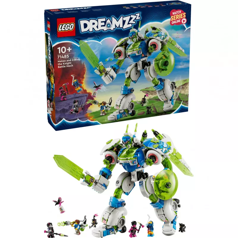 Zestaw konstrukcyjny LEGO Mateo i Z-Blob Rycerski Mech 71485 — minifigurka i mech do zbudowania