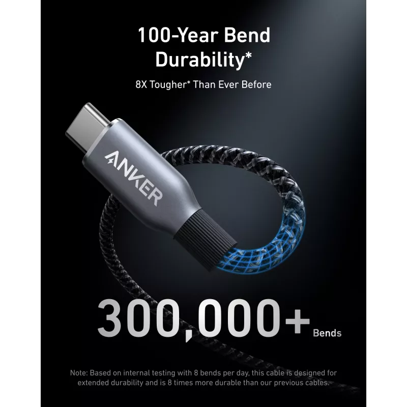 Anker Innovations Prime USB-C do kabla 90cm 240W Upcycled-Braided - Kabel - Cyfrowy/Dane (A88E2011)