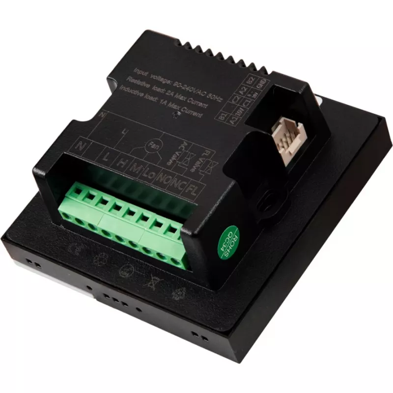 Inteligentny termostat HVAC Shelly LinkedGo Czarny — cyfrowy Wi‑Fi (802.11b/g/n), 87×87×35 mm