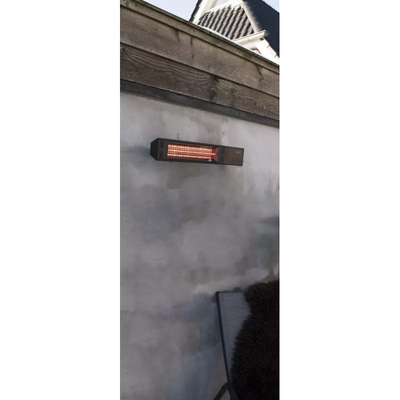 Grzejnik na podczerwień SUNRED RDS-15W-B Fortuna Wall 1500 W, czarny, IP55, montaż ścienny