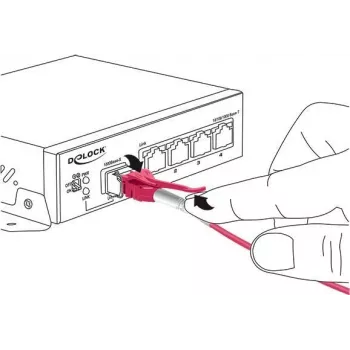 Kabel światłowodowy DeLOCK 85132 1 m LC Różowy