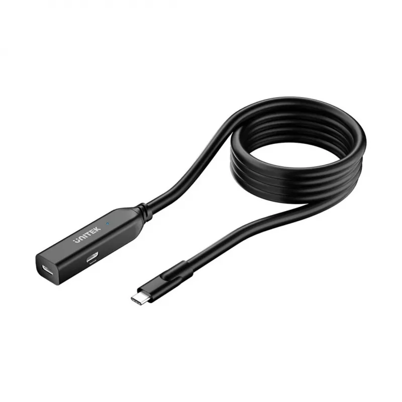 Przedłużacz Unitek U1335ABK01 USB-C męski na żeński, 10 Gb/s, 5 m, czarny