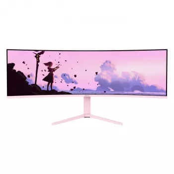 Zakrzywiony monitor Arozzi Nova 49” (124,5 cm) Dual QHD 5120×1440 LED VA 32:9 4 ms Różowy