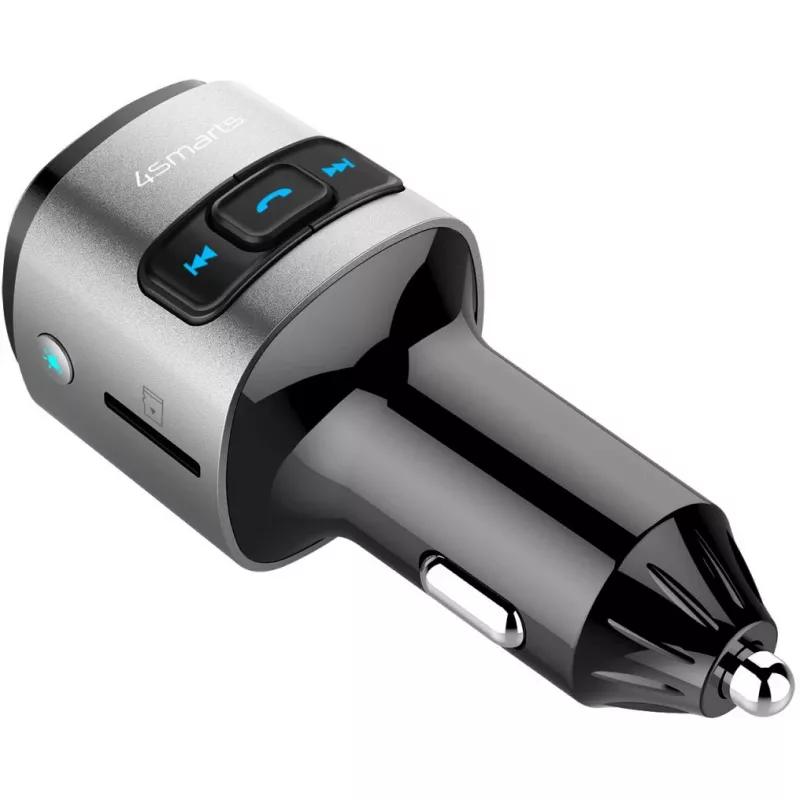 Nadajnik FM 4smarts 456201 Gniazdo zapalniczki Czarny Srebrny AM FM Bluetooth