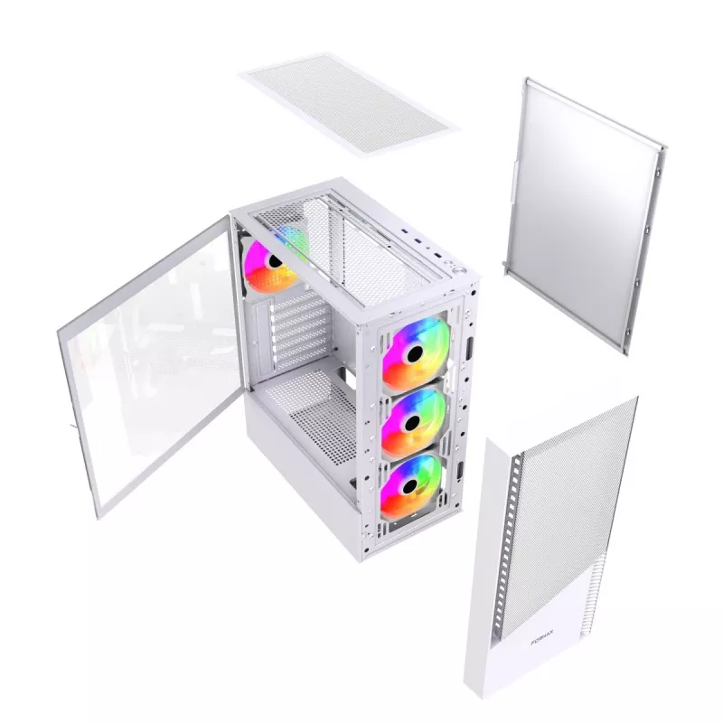 Obudowa PC Midi Tower Fornax 4300 ATX biała
